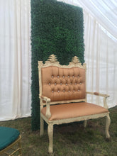 Load image into Gallery viewer, Gold & Ivory Royal Love Seat Bench