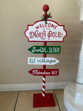 Load image into Gallery viewer, Polar Bears, North Pole Sign, Peppermints Table Top Statue Bundle