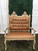 Load image into Gallery viewer, Gold & Ivory Royal Love Seat Bench