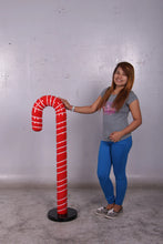 Load image into Gallery viewer, Life-Size Red Candy Cane Prop Set