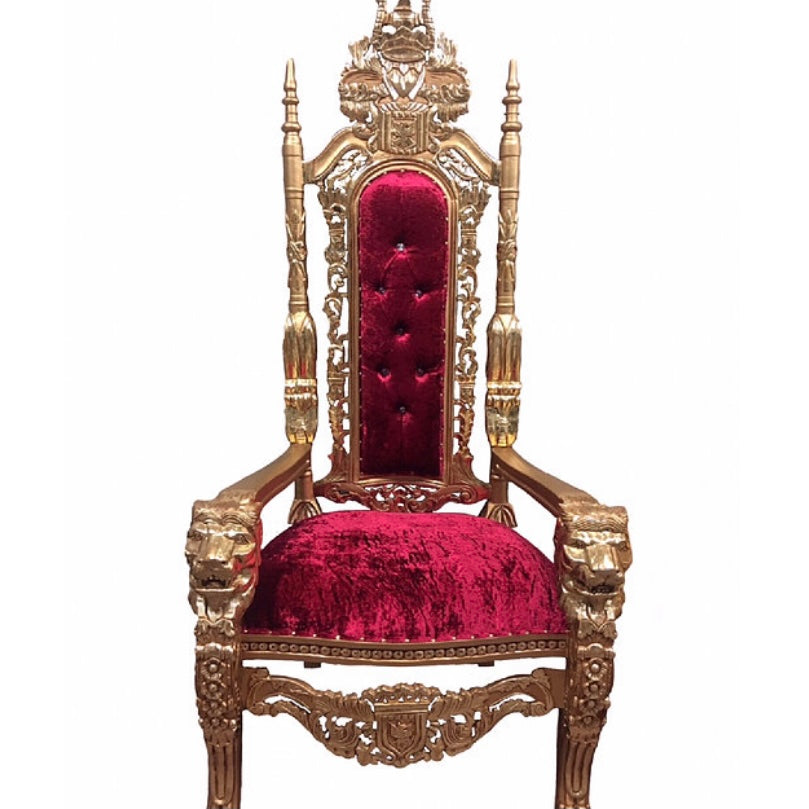 Rental King/Queen Throne Chair- must call the store to schedule and confirm  this rental