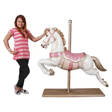 Load image into Gallery viewer, Life-Size Carousel Horse (Pink)