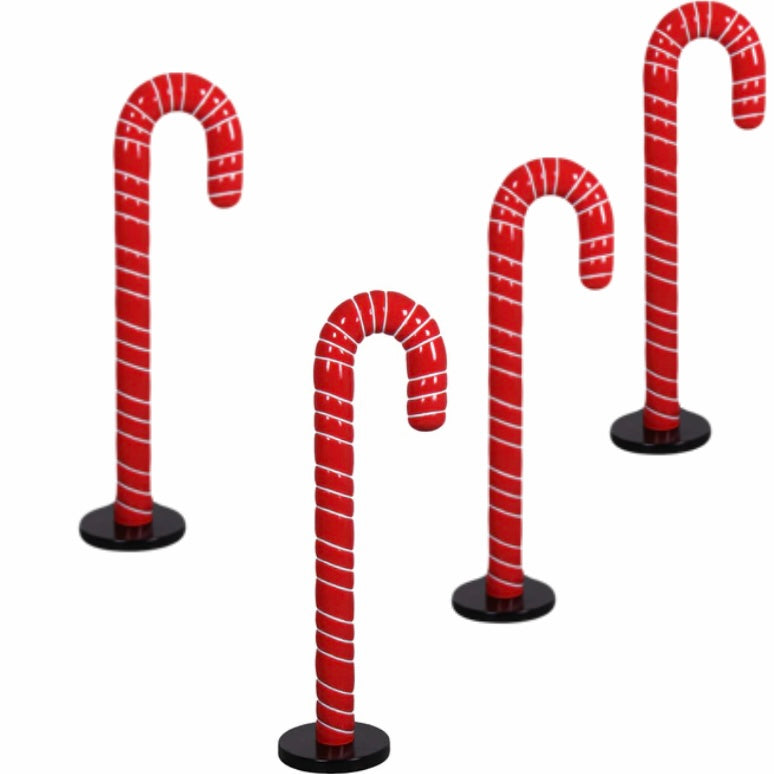 Life-Size Red Candy Cane Prop Set