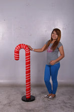 Load image into Gallery viewer, Life-Size Red Candy Cane Prop Set
