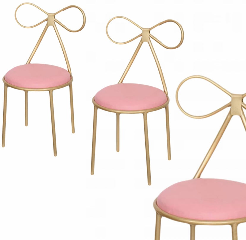 Pink & Gold Kid’s Chairs (16 Available)