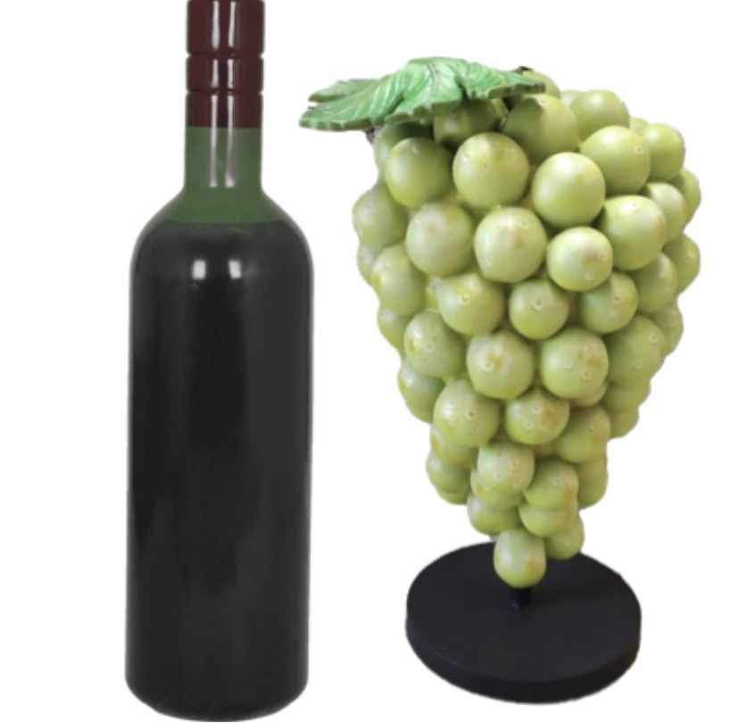 Winery Prop Duo (Giant Wine Bottle & Grapes