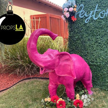 Load image into Gallery viewer, Life-Size Elephant (Fuchsia Pink)
