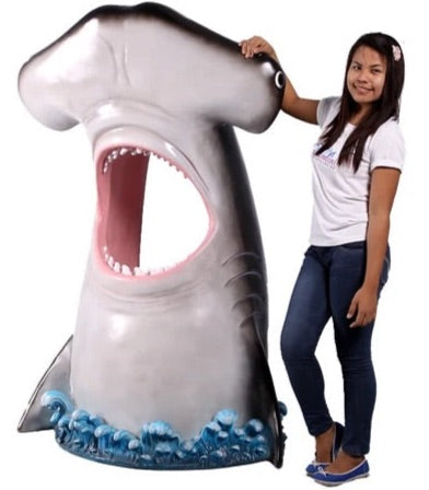 Massive Hammerhead Shark Statue
