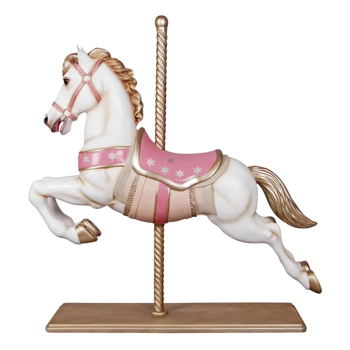 Life-Size Carousel Horse (Pink)
