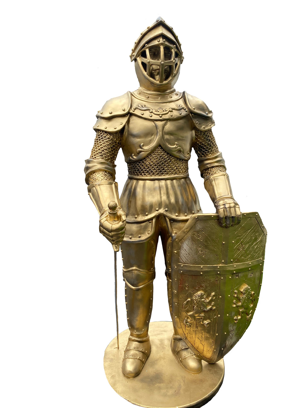 Life-Size Gold Knight Statue
