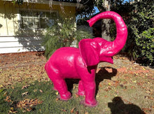 Load image into Gallery viewer, Life-Size Elephant (Fuchsia Pink)
