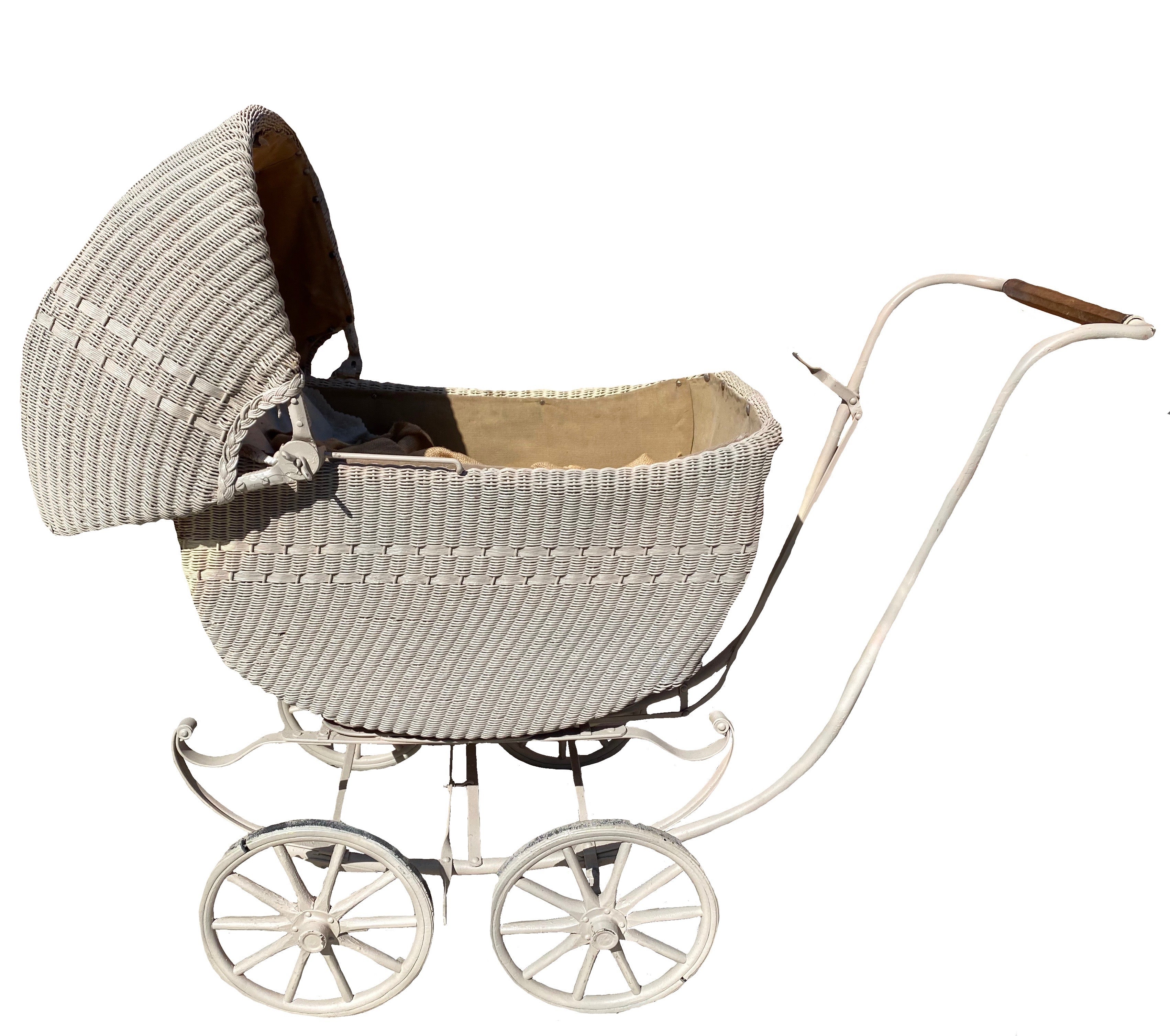 Vintage Wicker Baby Carriage
